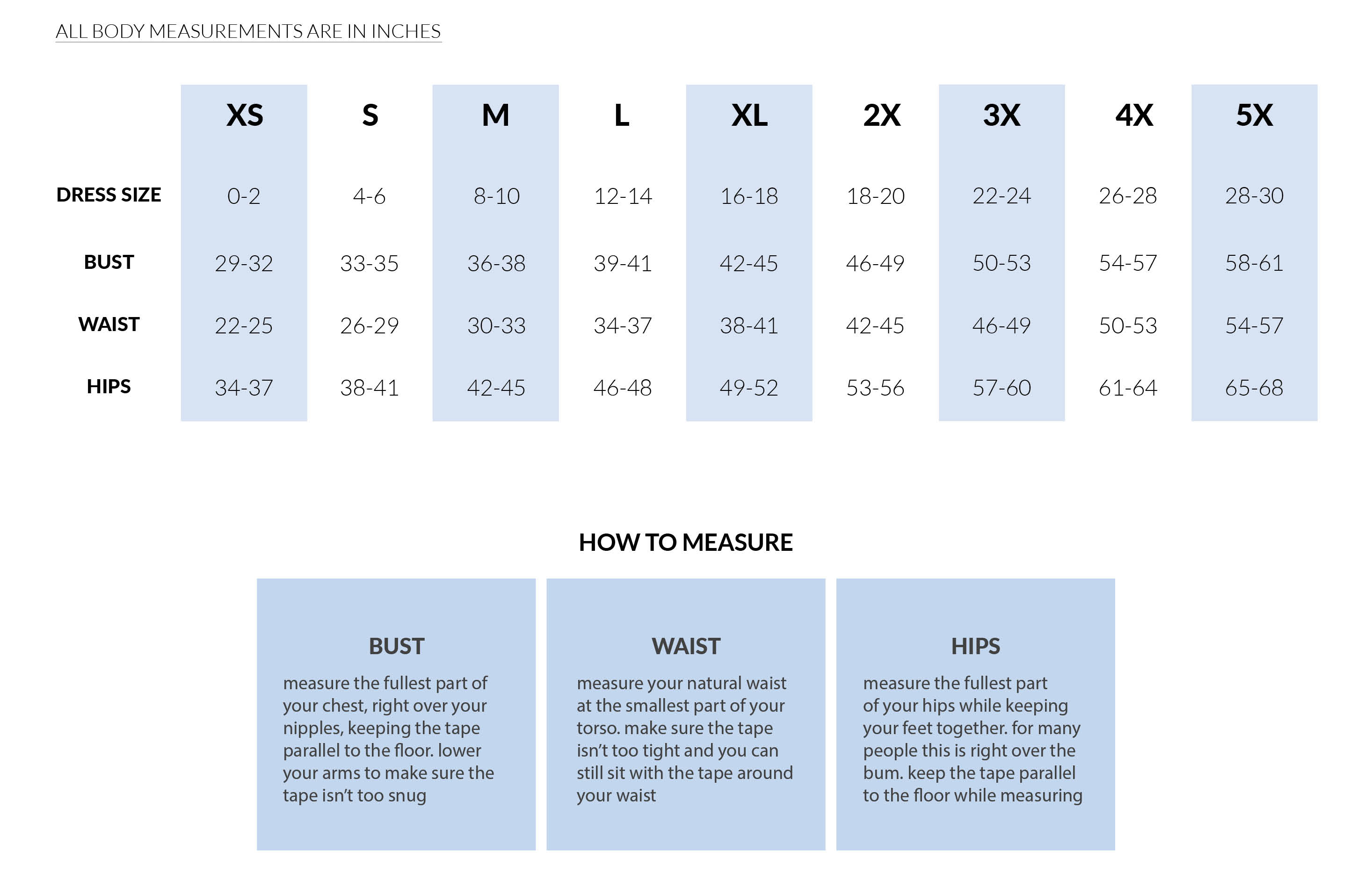 Cotton on jeans size chart top
